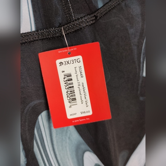 NWT Spanx Booty Boost Active Marbled 7/8 Leggings Size 3X 💙 $98 - Picture 9 of 10